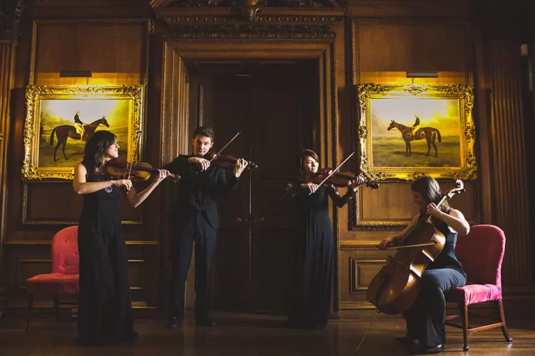 Ultimate String Quartet playing in wedding venue