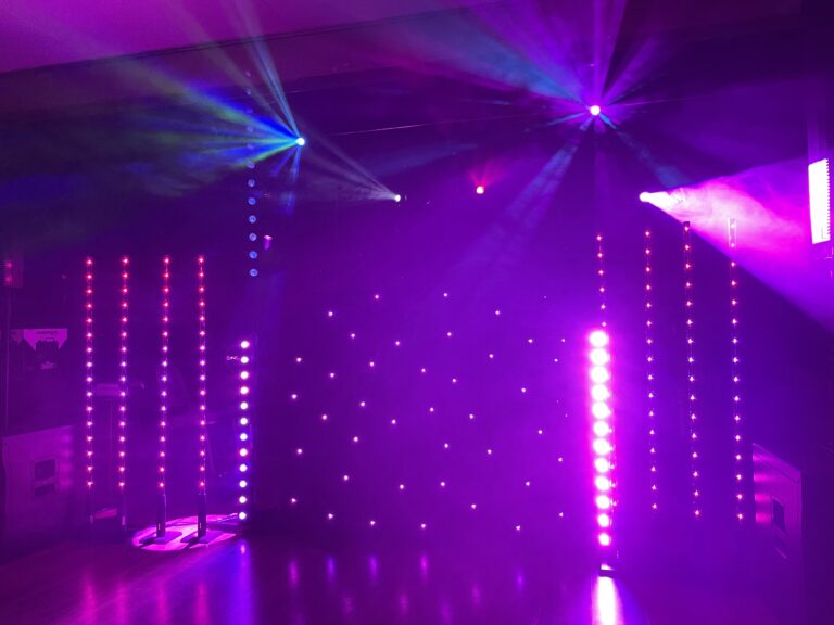 DJ Paul C disco set up for wedding
