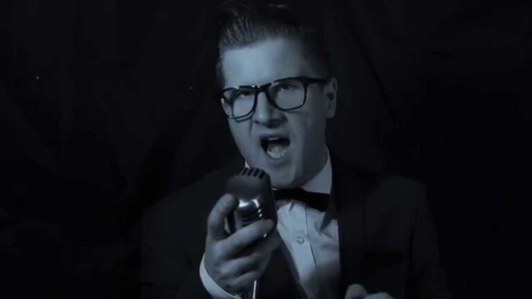 Chris The 50's Singer in black and white