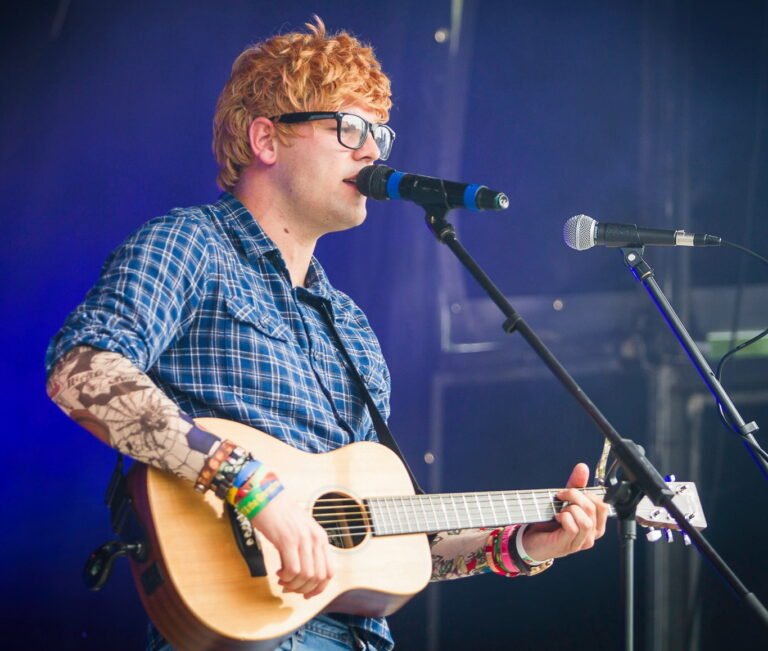 ed Sheeran tribute act performing live on stage