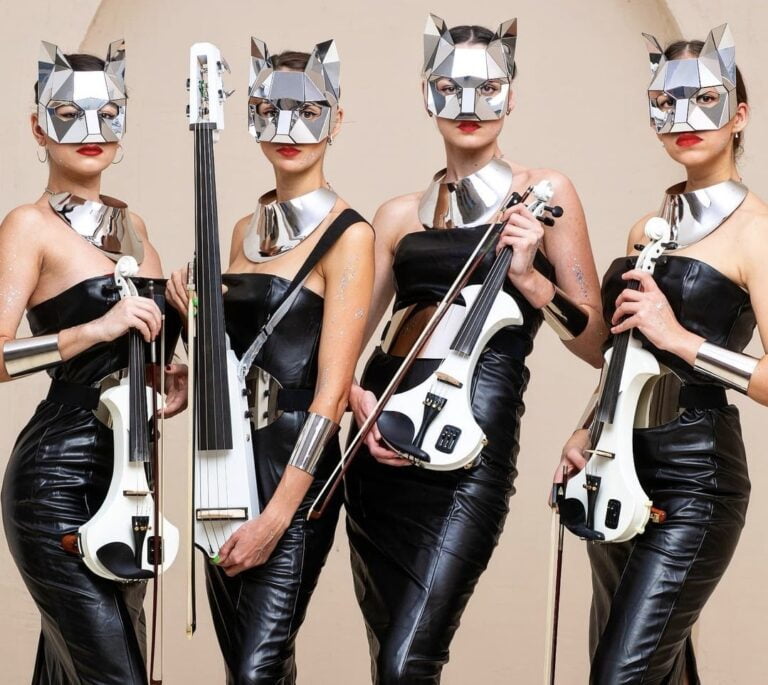 Euphoric Strings in mirror masks and white violins