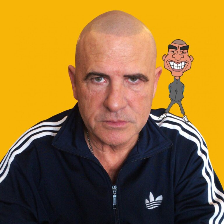 Frankie Comedian with yellow background