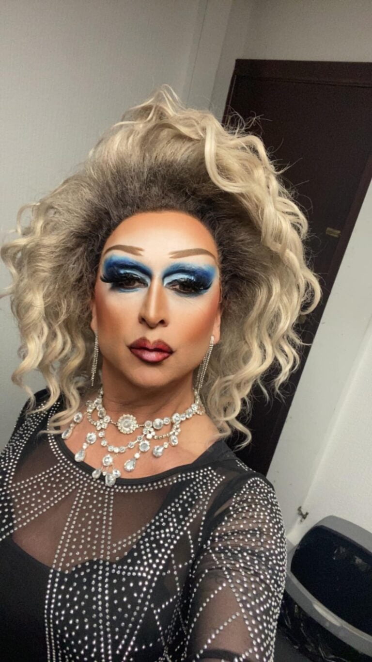 CeCe Drag Act in dressing room