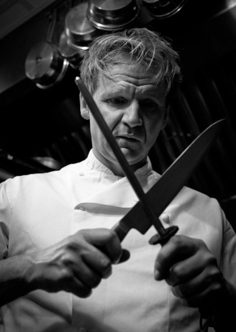 Gordon Ramsay Look-a-Like Act In Black and White