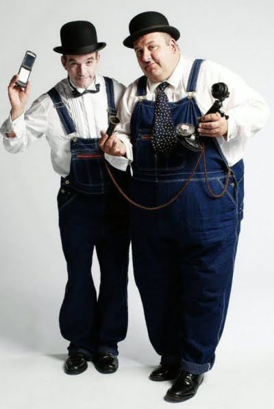 Laurel and Hardy Look-a-like act performing at wedding